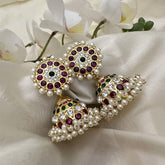 Bridal Kemp Jhumka-Pearl-G15113